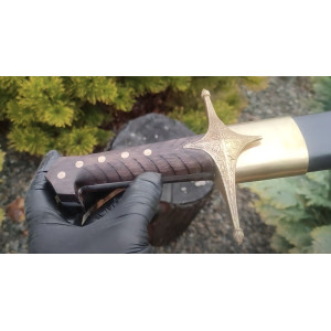 КОРАБЕЛЬКА ексклюзивна шабля ручної роботи студії Сергія Дитюка - Вуглецева сталь  60С2А пружино-ресорна 50-52 HRC. Photo 2